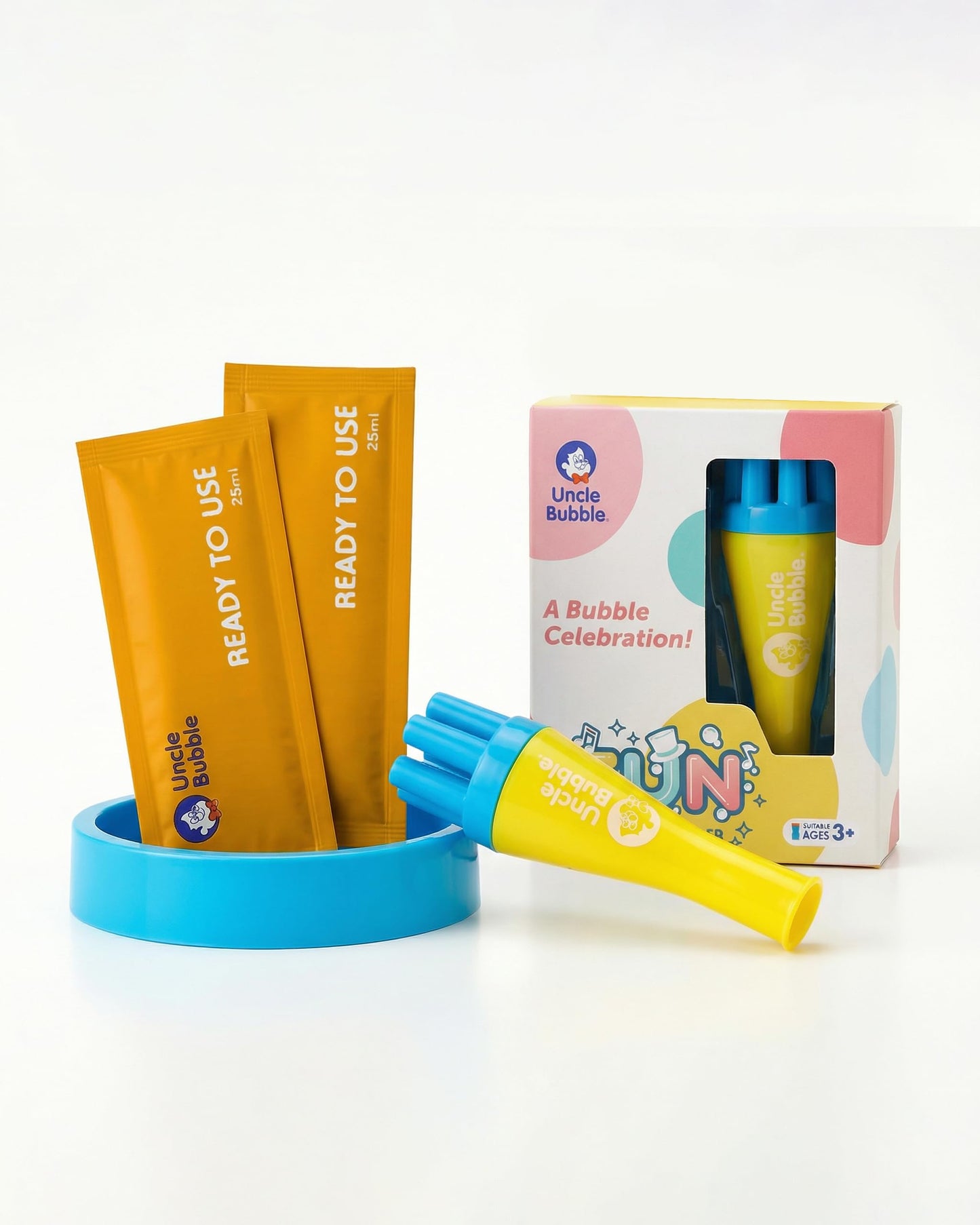 Uncle Bubble Blower for Kids and Toddlers, Mini Bubble Blower Makes Thousands of Bubbles Ease, Plastic Reduction Version