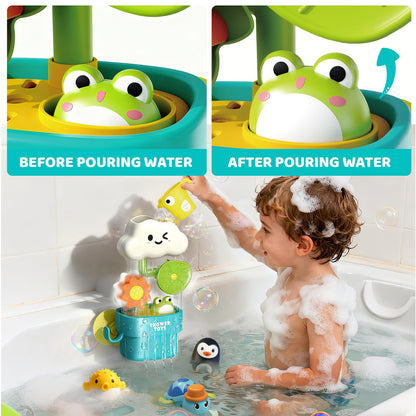 Sitodier Bath Toys for Toddlers 1-3,Baby Waterwheel Bathtub Toy with Suction Cup,Kids Bath Tub Shower Playset,Infant Bathtime Fun Xmas Birthday Gift for 12-18 Months 1 2 3 4 Years Old Baby Girls Boys