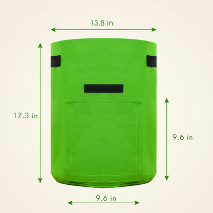 Gardzen 6 Pack BPA-Free 10 Gallon Vegetable Grow Bags with Access Flap and Handles, Suitable for Planting Potato, Taro, Beets, Carrots, Onions, Peanut