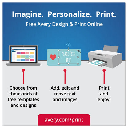 Avery Printable Round Labels, Sure Feed Technology, Glossy White Labels, 2" Diameter, Permanent Adhesive, Laser/Inkjet, 120 Total (22807)