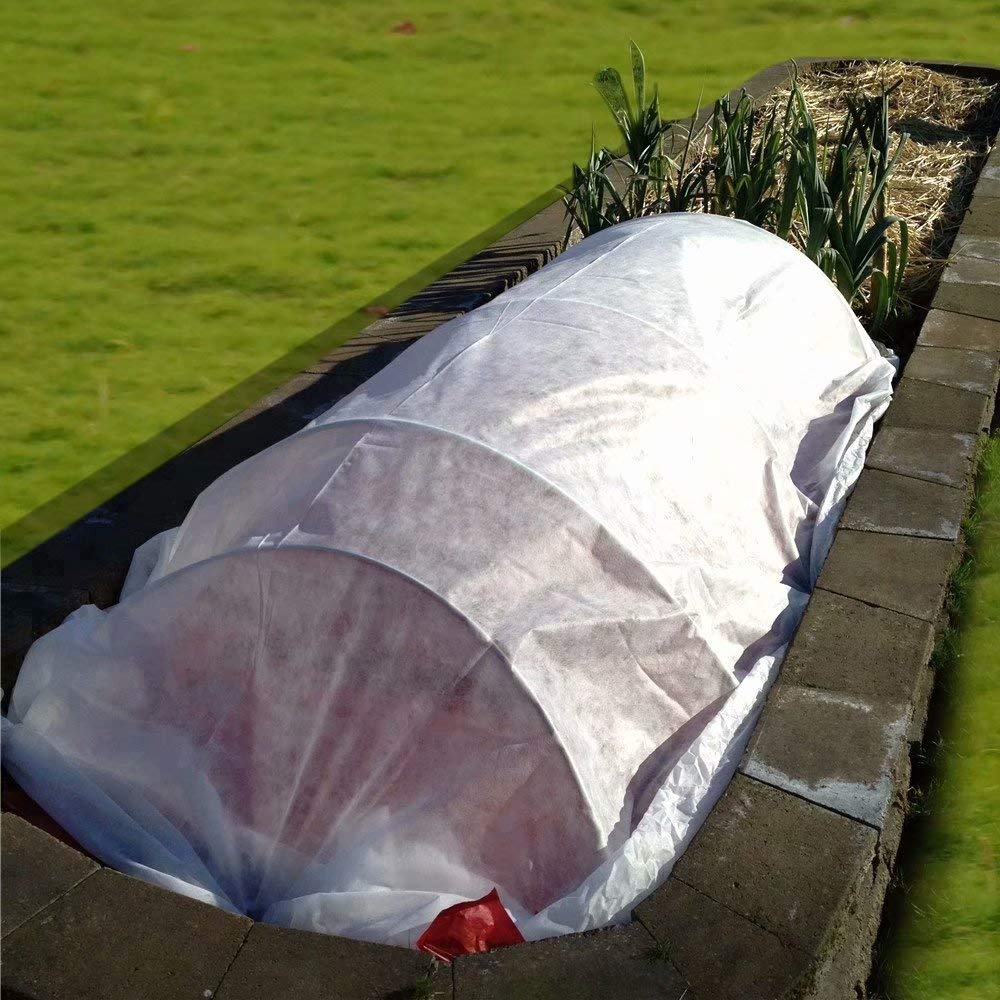 Agfabric Plant Covers Freeze Protection Frost Blankets for Plants 5'x25' 1.2oz Row Covers Outdoor Plant Covers for Winter Freeze Cloths for Plants Winter Frost Pests Protection,White