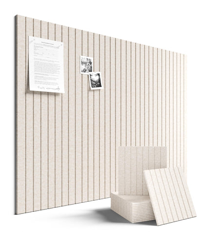 Fluxynara Large Felt Bulletin Board 48" x 36" Cork Board Alternative-12 Pack with 70 Safe Removable Adhesive Tabs, Cork Boards for Walls Cork Board for Home Office Classroom Pin Board (Oatmeal)
