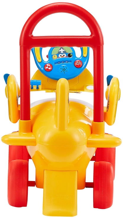 Kiddieland Sesame Street Elmo's Activity Plane Ride-On Toy, Lights Sounds Steering Wheel, Spinning Propeller, Imaginative Pretend Play for Toddlers