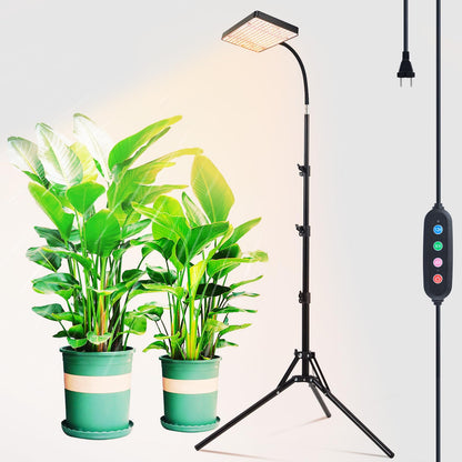GroCruiser 2026 Grow Light on Stand for Indoor Tall Plants, Bonsai Tree, Bright Natural Sunlight Full Spectrum, 4/8/12/16/20H Timer, 25 Watt Power Draw, NO Need Adapter, 24"-64" Height Adjustable