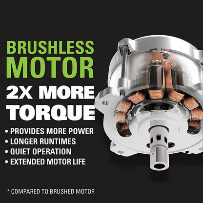 Greenworks 48V (2 x 24V) 17" Brushless Cordless Lawn Mower + 24V Drill / Driver, (2) 4.0Ah USB Batteries (USB Hub) and Dual Port Rapid Charger Included