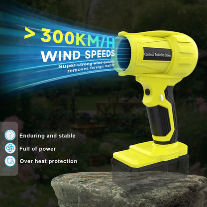 Powerful Leaf Blower 21V 130000RPM, Lightweight Handheld Electric Leaf Blower with 2 Speed Modes for Yard, Garden, Lawn Care, Car Drying, Leaves and Dust (Batteries not Included)