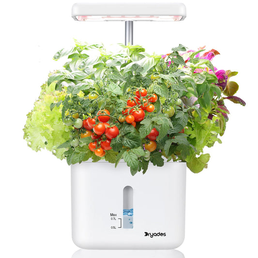Indoor Garden Planter Growing Systems Soil plant pot indoor Small Smart Soil Gardening System with 17 Watts LED Grow Light Auto Timer Self-Watering Planter Pot Gifts for Mom Women (No Seeds&Soil)