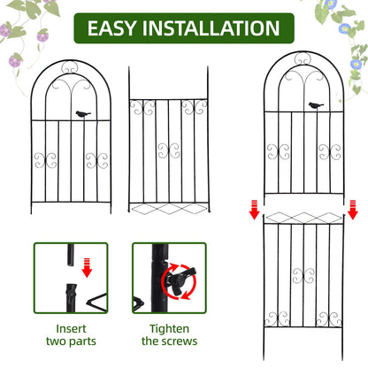 Amoskey 2 Pack 71x20in Durable Garden Trellis for Climbing Plants - Outdoor Trellis Supports for Lush Greenery - Ideal for Vines, Flowers, and Vegetables, Easy Installation & Space-Saving Design