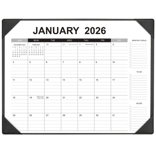 Desk Calendar 2026-2027 with Desk Mat – 22" x 17" Large Desk Pad Calendar Runs from January 2026 to June 2027, Office Supplies Desktop Monthly Calendar for Home & Office