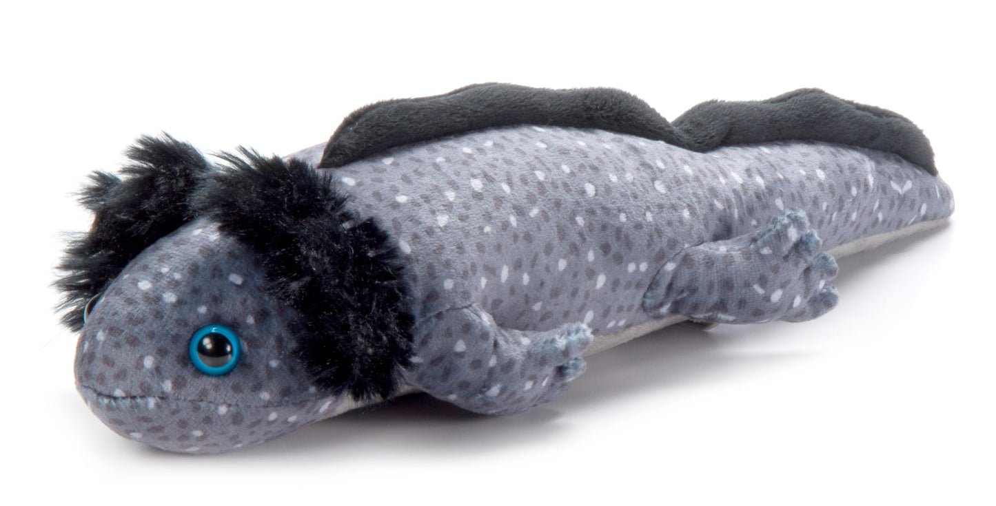The Petting Zoo Black Axolotl Stuffed Animal Plushie, Gifts for Kids, Wild Onez Sealife Animals, Salamander Plush Toy, 15 inches