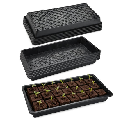 RooTrimmer 10 Pack 1020 Mesh Trays, Extra Strength 1020 Mesh Bottom Trays with Holes, 20'' x 10'', Heavy Duty Propagation Flats for Microgreens, Seed Starting, Soil Blocks, Hydroponics & Wheatgrass