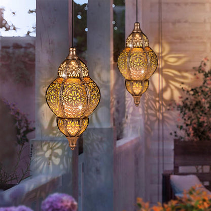 Solar Lanterns Outdoor Waterproof, Hanging Solar Lantern Garden Decor, Decorative Garden Lights for Yard, Patio, Lawn, Porch, Mother's Day Gifts (Moroccan)