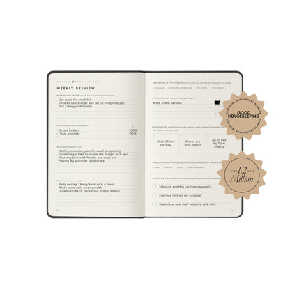 Full Focus Navy Linen Planner by Michael Hyatt - The #1 Daily Planner to Increase Focus, Eliminate Overwhelm, and Achieve Your Biggest Goals - Hardcover