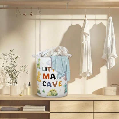 TAZSWDMM Dinosaur Nursery Boy Laundry Basket Hamper, Tropical Dinosaur Little Man Cave Foldable Clothes Toys Books Storage Box Bins Baskets Organizer for Kids Boys Toddler Room Playroom