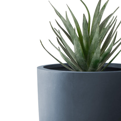 Kante 13",11",9" Dia Round Concrete Large Plant Pots Outdoor Indoor Planters Bowl with Drainage Hole for Patio, Set of 3,Charcoal