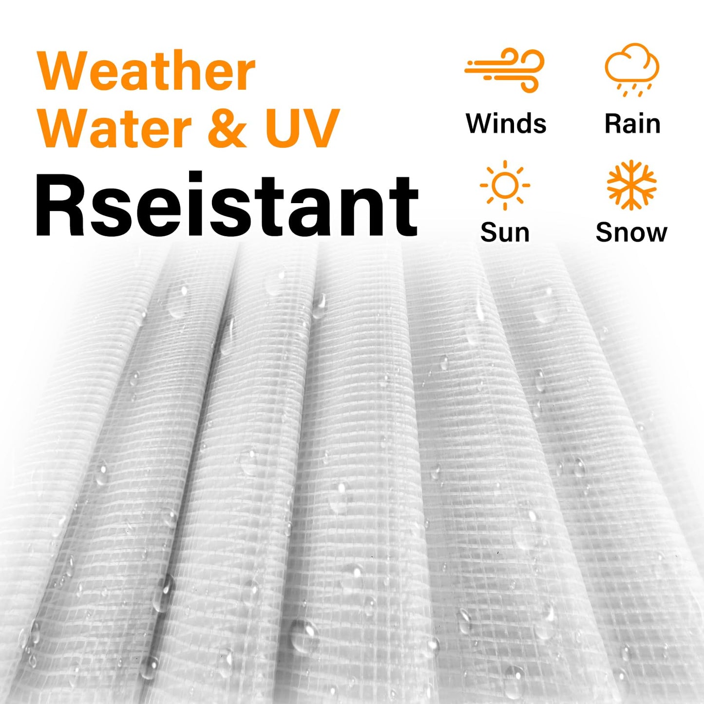 16 Mil Greenhouse Cover,Clear Plastic Tarps Heavy Duty Waterproof 16x20FT,UV Resistant Poly Clear Tarps with Grommets, Greenhouse Heavy Duty Tarp for Gardening,Farming,Nursery,Garden