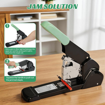 AFMAT Heavy Duty Stapler, 210 Sheet Effortless Stapler for Desk, 60% Reduced Effort, Jam Free, 50,000+ Uses, Adjustable Paper Depth, Metal Desktop Staplers for Office, Includes 7000Pcs Staples, ES15