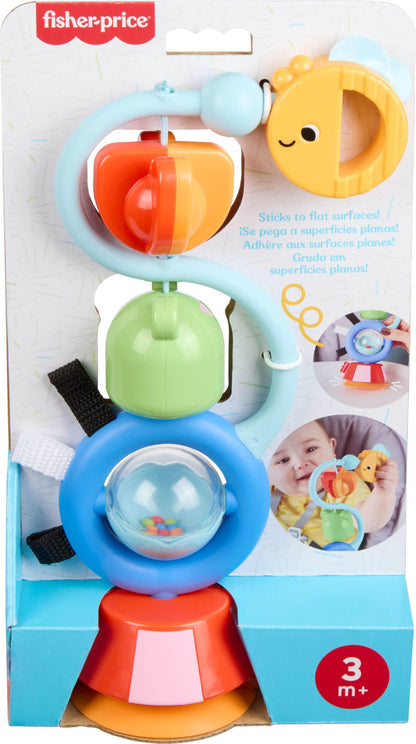 Fisher-Price Baby Toy Sensory Sounds High Chair Busy Activity with Suction Cup for Developmental Play Infants Ages+ Months