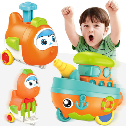Toddler Toys for 1 Year Old Boy, Press to Go Car Toys for Toddlers 1-3, Learning Baby toy 6-9-12-18 Months Infant Push Go Play Vehicle Set, Baby Girls Boys Christmas First Birthday Gifts for Ages 1-2