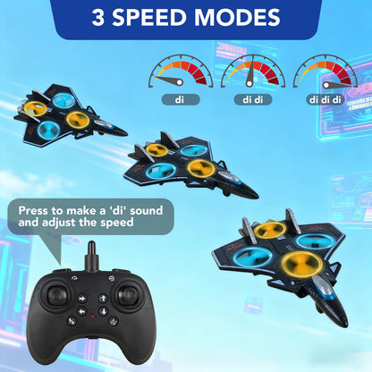 NXD Foam Remote Control Airplanes RC Planes for Kids Adults Beginners, Outdoor Stunt RC Airplane Toy with 360° Flips & Lights, Easy to Fly Gift for Boys Girls