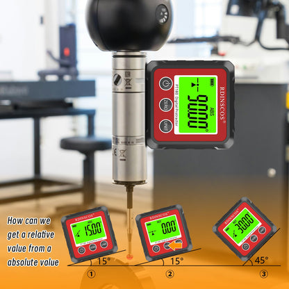 Digital Angle Finder Magnetic Table Saw Digital Angle Gauge - 4 Sided Magnetic Digital Angle Finder Gauge Protractor Angle Cube Digital Protractor Bevel Gauge