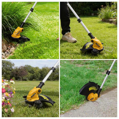 Weed Wacker Weed Eater, 3 in 1 Cordless String Trimmer Compatible with Dewalt 20V Battery (Battery Not Included), 12" Cut, Auto Line Feed, Foldable Edger for Yard Garden