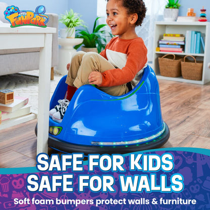 Flybar FunPark Electric Bumper Car 6V for Toddlers, Kids, Baby Ride On Toys, Ages 1.5-4 Years, LED Lights, 360 Degree Spin, Supports up to 66 pounds (No Remote)