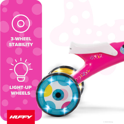 Huffy Disney Minnie Mouse Light Up Kids' Trike, Ideal for Ages 3+, Minnie Mouse Graphics, Colorful and Playful Design, Simple Coaster Brake, Sturdy and Durable, Safe for Toddlers, Girl's