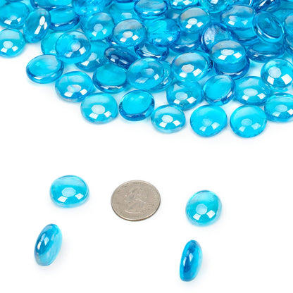 OnlyFire Fire Pit Glass Rocks 10 lbs, High Luster Fire Glass Beads 1/2 Inch, Tempered Glass Marbles for Propane/Natural Gas Fire Pit, Fireplace, Multicolor & Blends Available