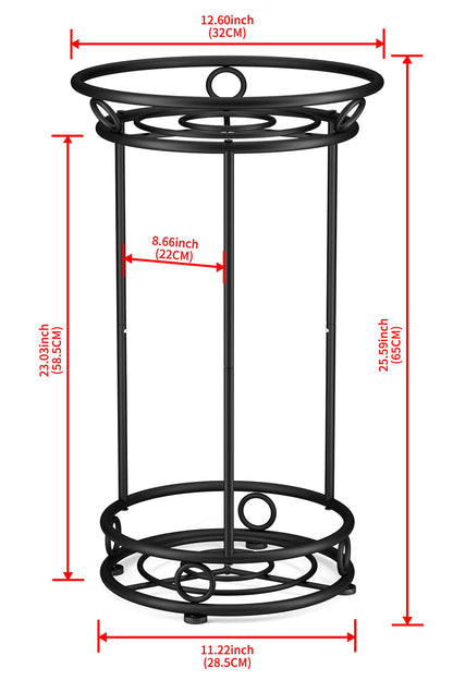 YIUKEA Plant Stand Indoor Outdoor - Metal Planter Holder Shelf Tall Tiered Flower Pot Display Organizer Rack for Garden, Patio, Living Room, Bathroom, Office (Black)