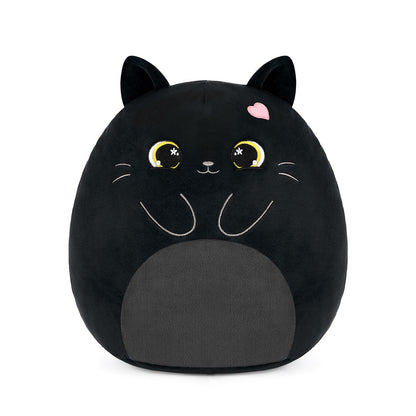 PEACH CAT Original Black Cat Stuffed Animal 12" Cute Kitten Plushies Soft Plush Toys Gifts for Kids
