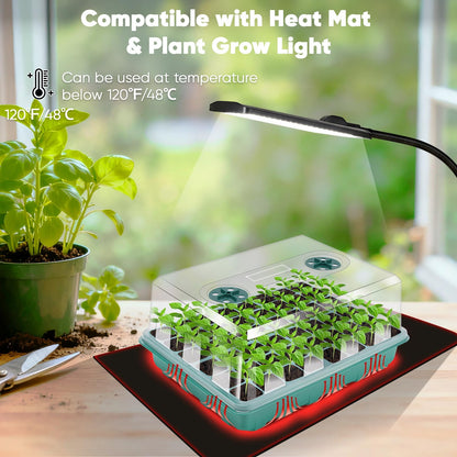 Eglotes 192 Cell Seed Starter Tray, Seed Starter Kit with Adjustable Humidity Dome, Seed Starting Trays Plant Starter Kit for Seeds Growing Starting, Indoor Gardening, Greenhouse