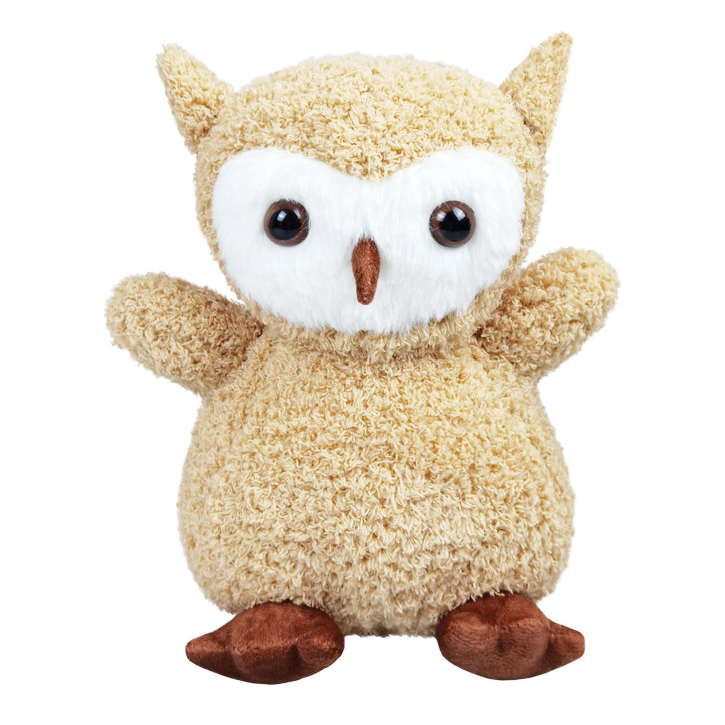 Doindute Light Brown Plush Owl Stuffed Animal Toy, Soft Cuddly Plushie Hugger Toy for Boys & Girls, Gifts for Kids or Girlfriend, 8.5 Inches
