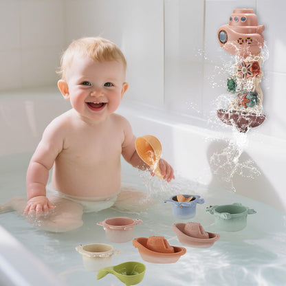 Holady Bath Toys Suitable for Kids Aged 1-3 Childrens Early Education Toys Beach Water Toys for 12-18 Months Baby and Toddler