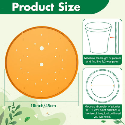 Tryitsbest Round Planter Insert for Large Pots, 18" Tall Flower Pot Fillers for Planters with Drainage Holes for Indoor Outdoor Gardening Plants Container (1 Pack, 18 inch)