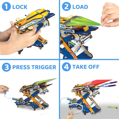 Smartivity DIY 2in1 Hydraulic Paper Airplanes & Darts Launcher STEM Toy for Kids Ages 6-14 Years I Birthday Gifts for Smart Kids | Science Kit for Boys & Girls 6, 8,10,12,14 Years Old