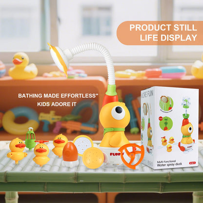 XYUYTOEI Baby Bath Sprayer Toy for Toddlers-Adjustable Water Flow Rinser with 3 Squirting Ducks & Bathtub Shower Head,Fun Bath Time Gift for 1 2 3 Year Old Kids, Babies & Newborns