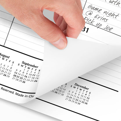 AT-A-GLANCE 2026 Desk Calendar, Monthly, Desk Pad, 21-3/4" x 17", Large, Ruled Blocks (SK240026), White