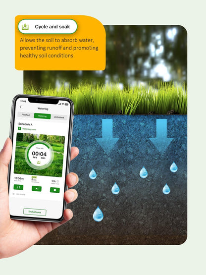 HiOazo Smart Sprinkler Controller WiFi, 8 Zone Irrigation Controller Indoor with Automatic Weather-Based Watering (2025 New Version)