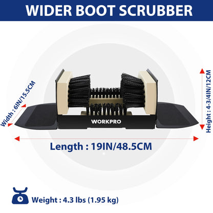 WORKPRO Boot Brush Scraper Extra Wide, Shoe Cleaner Brush, Boot Scrubber, Heavy Duty Boot Cleaning Brush Outdoor