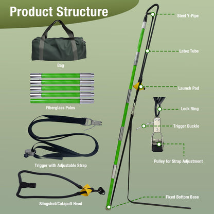 Lichtund Slingshot Arborist Throw Line Rope Launcher with Trigger Sling Shot for Adults