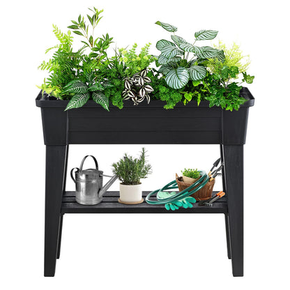 MO Raised Garden Bed with Legs & Trellis, Outdoor Raised Planter Box for Gardening Herb Garden, Planters for Outdoor Plants, Garden Bed for Garden Yard Patio Home Decor
