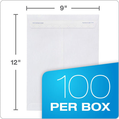 Columbian 9 x 12 Security Envelopes, 100/Box, 9 x 12 Inches, Release & Seal Self Seal, SimplySafe Tamper Evident Pull Strip, White (COLO930)