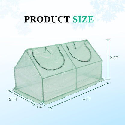 BPS 4x2x2 FT 3-in-1 Mini Greenhouse Kit, Small Greenhouse with Triple-Layer Window for All-Season Vegetable and Plant Growing