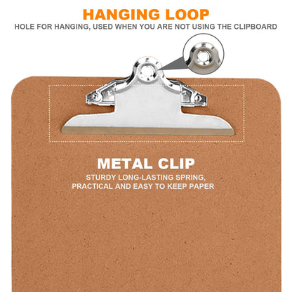 HERKKA 18 Pack Hardboard Office Clipboards - A4 Letter Size, ECO Friendly