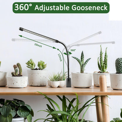 Bufccy Grow Lights for Indoor Plants, 6000K Full Spectrum Grow Light for Succulents, Vegetables Small Plants, Auto On Off Timing, 9 Dimming, 360 Degree Adjustable Plant Lights, 2 Pack