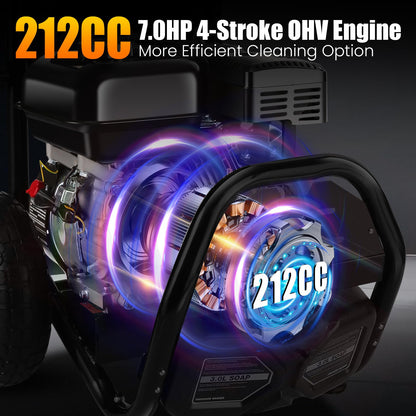 4200PSI Gas Pressure Washer 4.0GPM Gas Power Washer 212CC Gas Powered Washing Machine Commercial High Pressure Washer with 32ft Hose&5 Nozzles