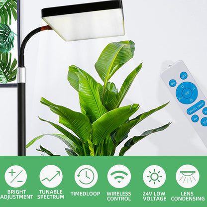 Grow Lights for Indoor Plants, LED Full Spectrum Plant Grow Light with Stand, Adjustable Height Growing Lamp with Remote Control, 4/8/12H Timer, 10 Dimmable Brightness, 47inch
