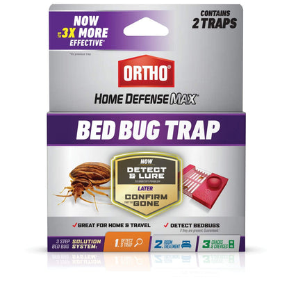 Ortho Home Defense Max Bed Bug Trap - Detect Bed Bugs in Homes and While Traveling, Package Contains 2 Traps