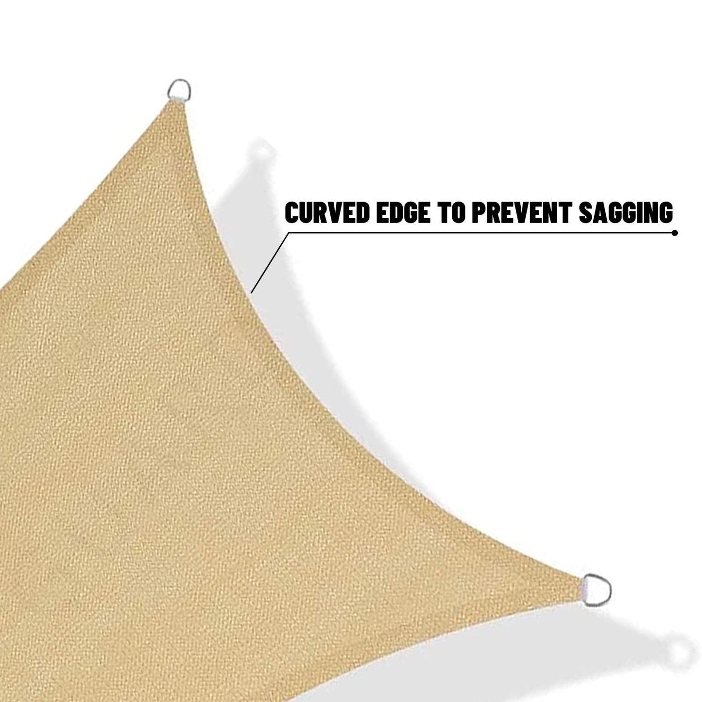 SUNNY GUARD Sun Shade Sail 10' x 13' Rectangle Sand UV Block Sunshade for Backyard Yard Deck Patio Garden Outdoor Activities and Facility(We Make Custom Size)